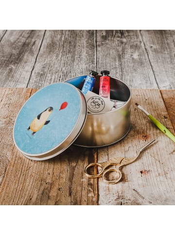 Mr. & Mrs. Panda Aufbewahrungsbox Pinguin Luftballon ohne Spruch in Eisblau