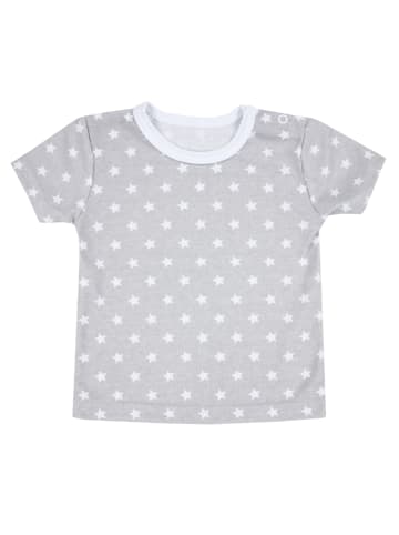 TupTam Baby Kurzarm T-Shirt 5er Set in grau/weiß