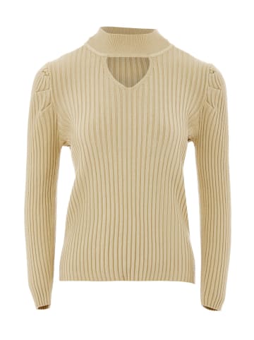 NAEMI Damen Strickpullover in Beige