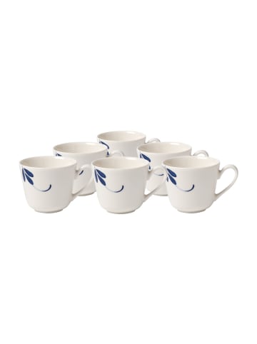 Villeroy & Boch Espressotasse 6 Stk Vieux Luxembourg Brindille in blau|weiß