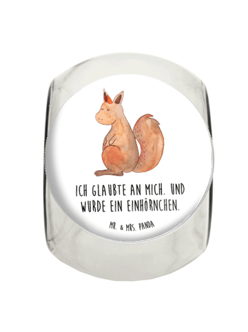 Mr. & Mrs. Panda Bonboniere Einhorn Glauben mit Spruch in Weiß