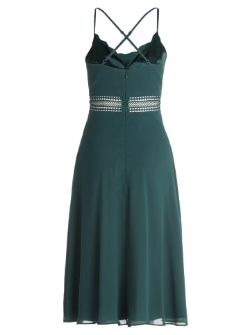 Vera Mont Cocktailkleid mit Wasserfallausschnitt in Dusty Slate