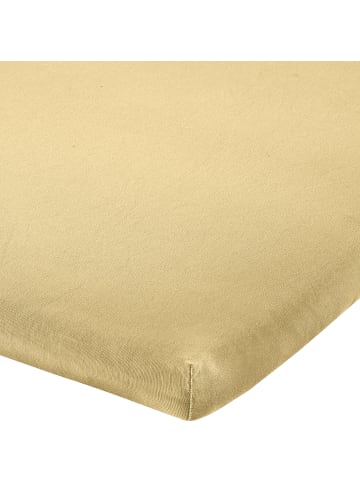Erwin Müller Single-Jersey Bio Topper-Spannbettlaken Bayreuth in hellgelb
