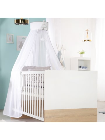 roba Kinderbett Gabriella höhenverstellbar 70 x 140 cm - Weiß/Natur
