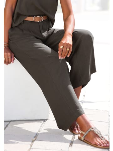 LASCANA Bundfaltenhose in khaki