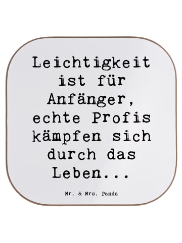 Mr. & Mrs. Panda Glasuntersetzer Spruch Leichtigkeit für Profis ... in Weiß