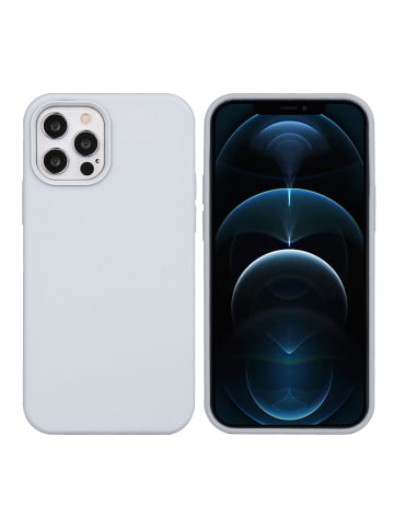 Platyne Feste Silikonhülle für iPhone 12 Pro in Silber