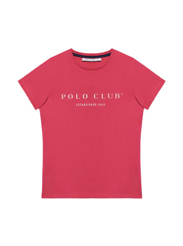 Polo Club T-Shirt in Raspberry