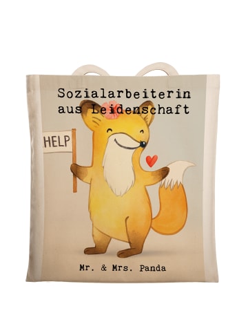 Mr. & Mrs. Panda Büchertasche Sozialarbeiterin Leidenschaft Desi... in Weiß