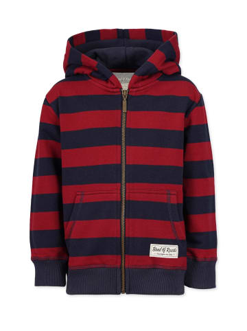 Band of Rascals Kapuzenpullover " Striped Zip " in rot