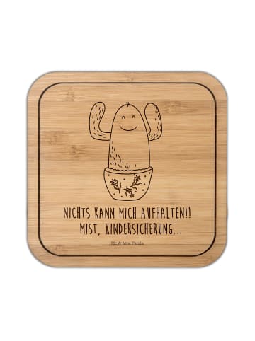 Mr. & Mrs. Panda Untersetzer Kaktus Happy mit Spruch in Transparent