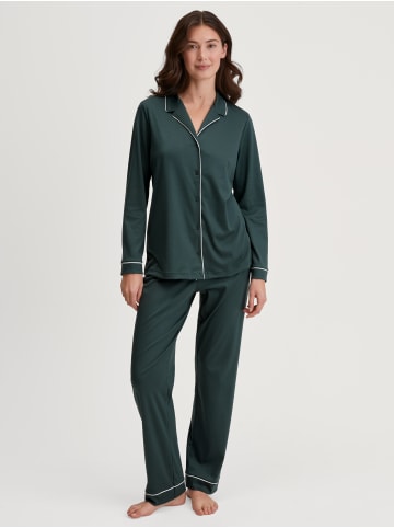 Calida Pyjama in deep emerald green