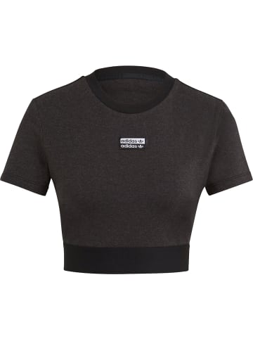 adidas Cropped T-Shirts in black melange