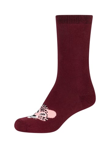 camano Socken ca-soft Stopper stripes 4er Pack bordeaux red