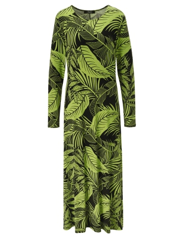 Maxikleid in kiwigrün-schwarz