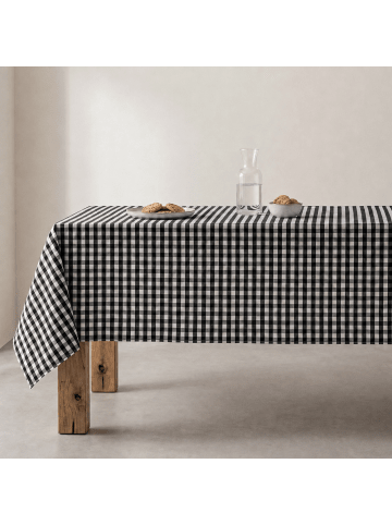 GAMUSI Tischdecke „Vichy“ in Schwarz