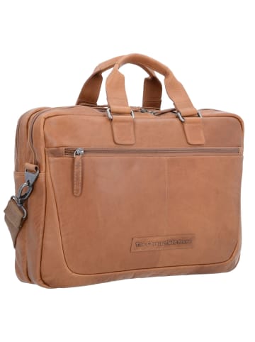 The Chesterfield Brand Wax Pull Up Aktentasche Leder 40 cm Laptopfach cognac