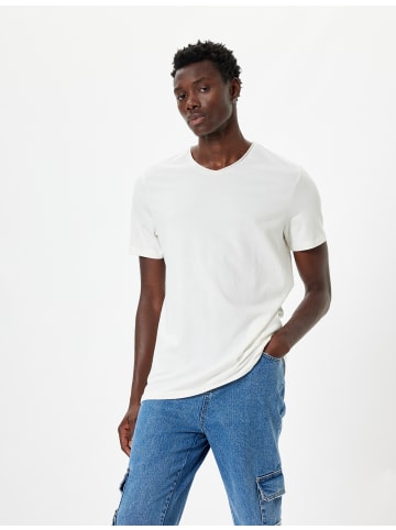 KOTON T-shirt in Weiß