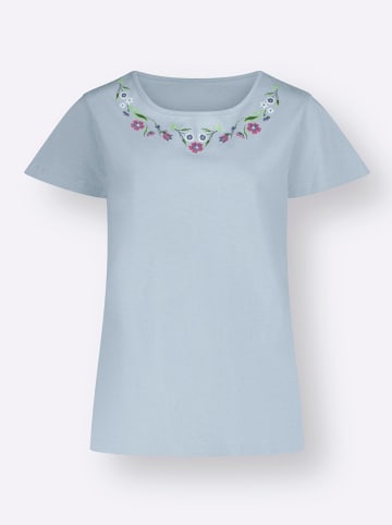 Sieh an! Rundhals-Shirt in hellblau