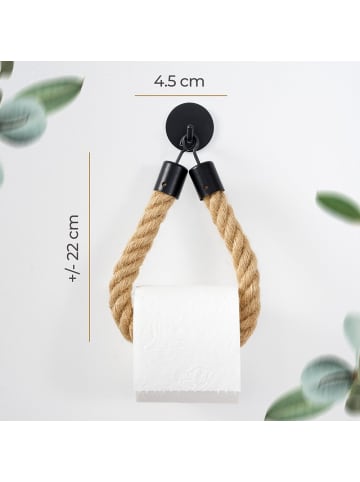 HENNEZ Toilettenpapier-Halter Rope Stick 4,5  Braun