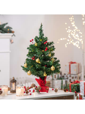 HOMCOM Weihnachtsbaum-∅40 x H60 cm-Grün