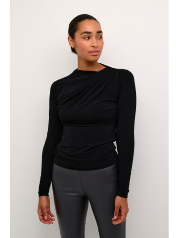 Kaffe Langarm-Bluse KAaida Tight fit in Black Deep