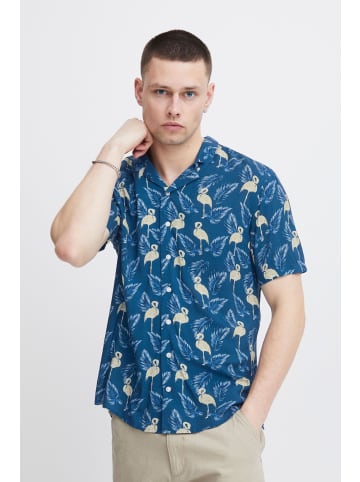 BLEND Kurzarmhemd BHShirt 20716765 sommerliches Hemd mit Druck in Blau