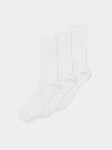 Erlich Textil  Erlich Textil 3 PACK gerippte Socken CASUAL COTTON in weiß