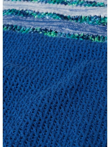 GOLDNER Pullover in royalblau / gemustert