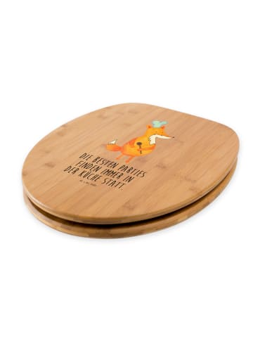 Mr. & Mrs. Panda WC-Sitz Motiv Fuchs Koch mit Spruch in Braun