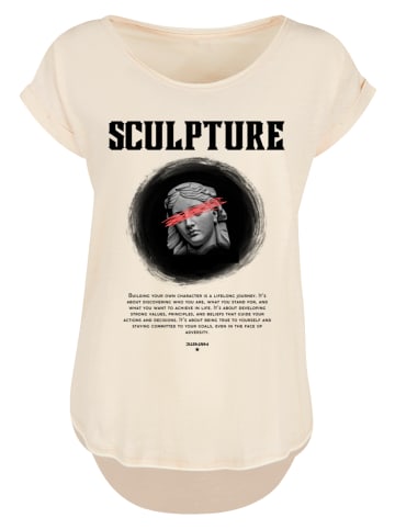 F4NT4STIC Long Cut T-Shirt SCULPTURE TEE in Whitesand