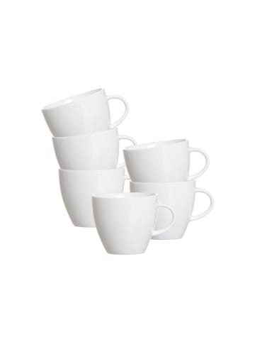 Ritzenhoff & Breker 6er Set Espressoobertassen Melodie 80 ml in weiß