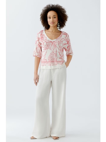 Oui Pullover in white red