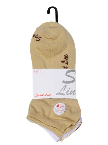 Cotton Prime® Sneaker Socken 8 Paar original SPORT LINERS in Beigetöne