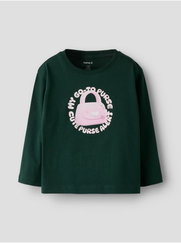 name it Langarmshirt Nmforina Bio-Baumwolle in pine grove