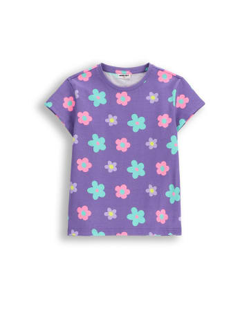 MOKIDA Baumwoll-T-Shirt mit kurzen Ärmeln in violett