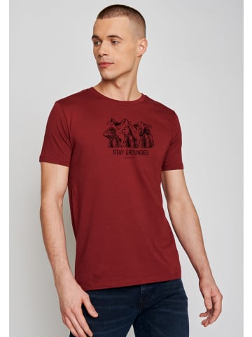 GreenBomb T-Shirt Animal Stay Grounded in Burgunder
