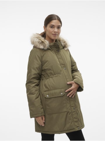 mama licious Langer Parka in Burnt Olive