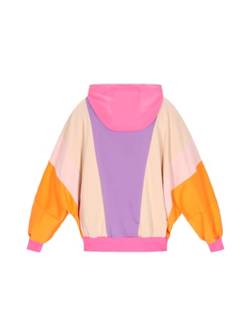 Swirly Women Hoodie in Multicolor Beige