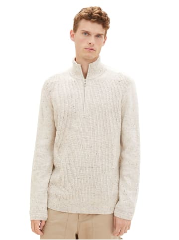 Tom Tailor Pullover NEPS STRUCTURED in Beige