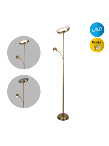 näve LED Stehleuchte "ROMIS" in messingmatt - EEK E