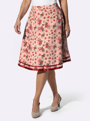 Sieh an! Rock in beige-kirsche-bedruckt