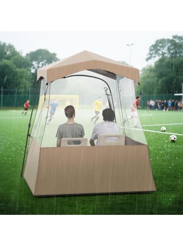 COSTWAY Pop up Zelt 180 x 180 x 193 cm in Sand