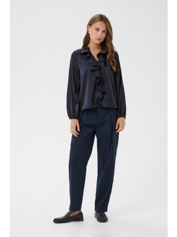 SAINT TROPEZ Langarm-Bluse LodisaSZ Gerade Passform in Night Sky