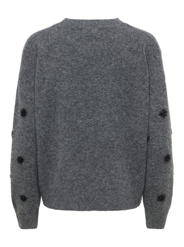 JDY Strick-Shirt in Dark Grey Melange