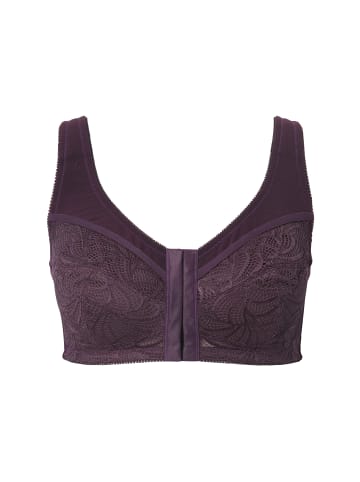 Ulla Popken BH ohne Bügel in traubenrot