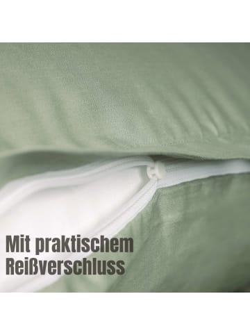 Schöner Wohnen Kollektion Satin Bettwäsche PLAIN in Grün
