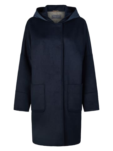 WHITE LABEL  Wollmantel in marine