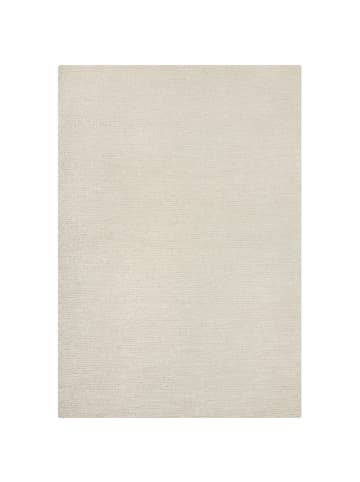 KADIMA DESIGN Wollteppich Boucle, Unifarben, Strapazierfähig, pflegeleicht in Creme