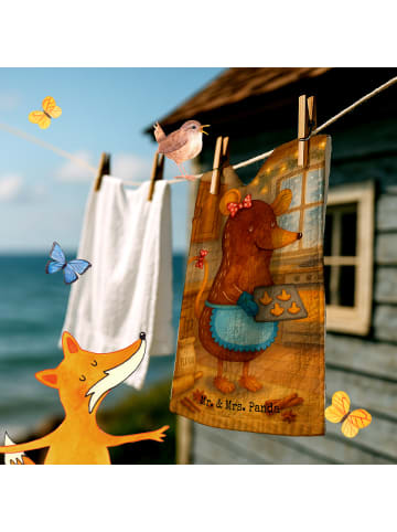 Mr. & Mrs. Panda Handtuch Maus Kekse Design ohne Spruch in Weiß